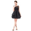 Grace Karin 2016 Sleeveless V-Back Black Lace Organza Cocktail Evening Prom Party Dress 8 Size US 2~16 GK001012-1